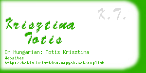 krisztina totis business card